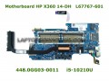Дънна платка HP Pavilion X360 14-DH 14M-DH0001DX Intel i5-10210U 448.0GG03.0011 L67767-601  с Охлаждане 