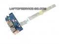  DUO USB плтка с кабел за лаптоп ACER ASPIRE 5750 5755 SERIES GATEWAY P5WE0 LS-6904P 